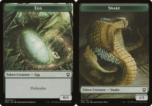 Egg (008) // Snake (011) Double-Sided Token