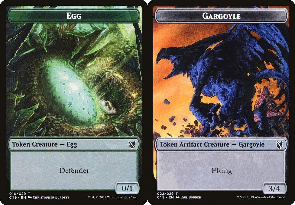 Egg (016) // Gargoyle (022) Double-Sided Token