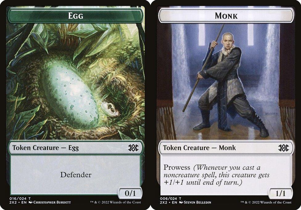 Egg (016) // Monk (006) Double-Sided Token