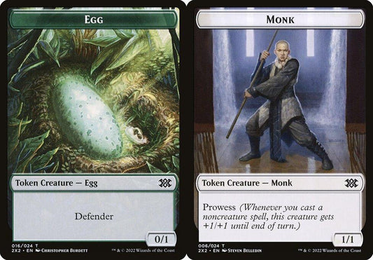 Egg (016) // Monk (006) Double-Sided Token