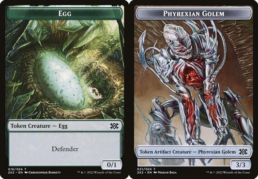 Egg (016) // Phyrexian Golem (021) Double-Sided Token - Foil