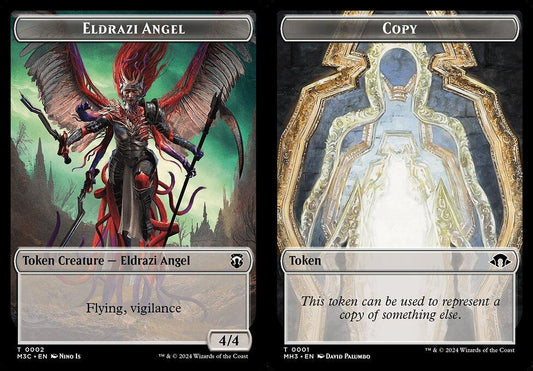 Eldrazi Angel (0002) // Copy (0001) Double-Sided Token - Ripple Foil