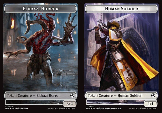 Eldrazi Horror (0001) // Human Soldier (0003) Double-Sided Token