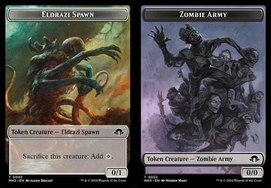 Eldrazi Spawn (0002) // Zombie Army (0022) Double-Sided Token - Foil
