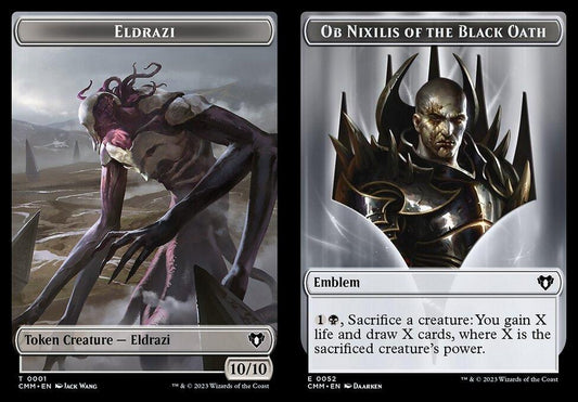 Eldrazi (0001) // Ob Nixilis of the Black Oath Emblem (0052) Double-Sided Token