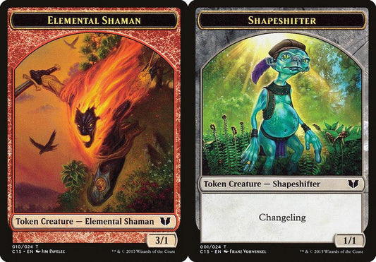 Elemental Shaman (010) // Shapeshifter (001) Double-Sided Token