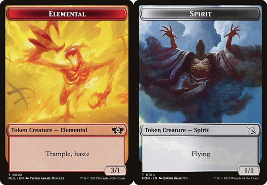 Elemental (0002) // Spirit (0014) Double-Sided Token - Foil