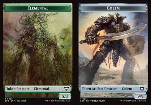 Elemental (0007) // Golem (0014) Double-Sided - Foil