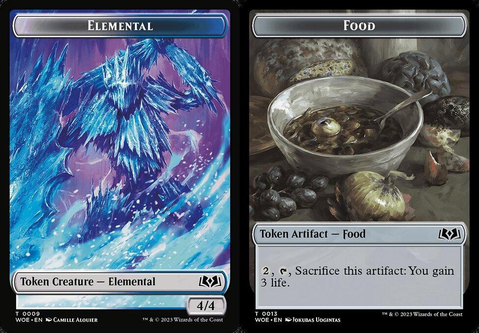 Elemental (0009) // Food (0013) Double-Sided Token - Foil