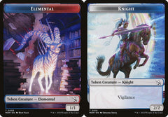 Elemental (0009) // Knight (0010) Double-Sided Token - Foil