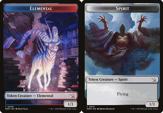 Elemental (0009) // Spirit (0014) Double-Sided Token - Foil