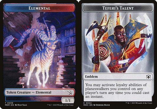 Elemental (0009) // Teferi's Talent Emblem (0044) Double-Sided Token - Foil
