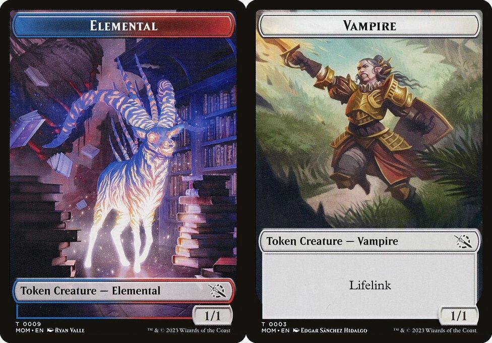 Elemental (0009) // Vampire (0003) Double-Sided Token - Foil