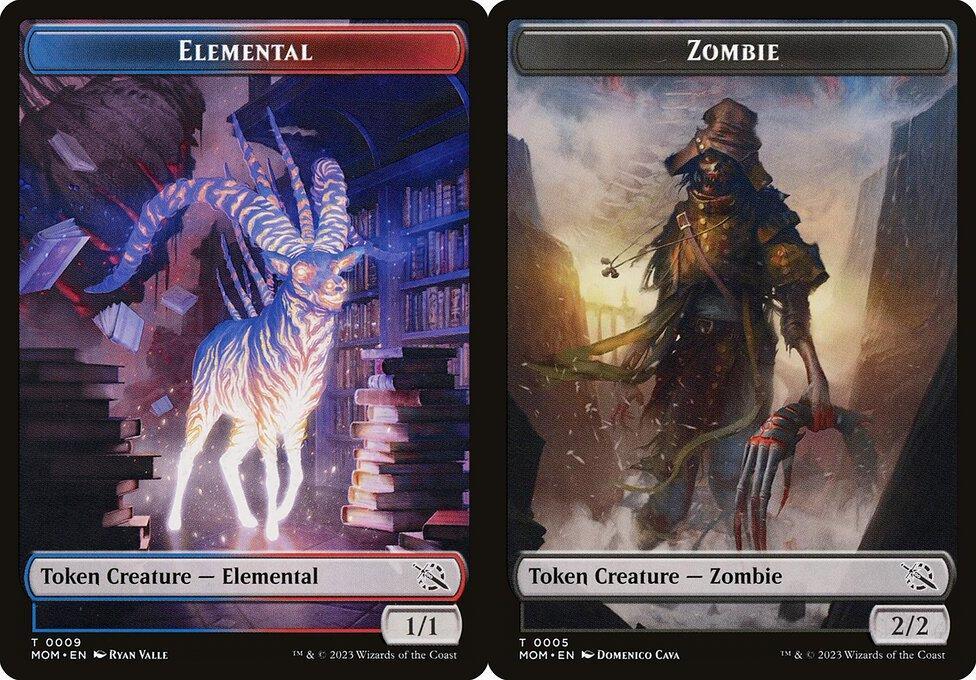 Elemental (0009) // Zombie (0005) Double-Sided Token - Foil