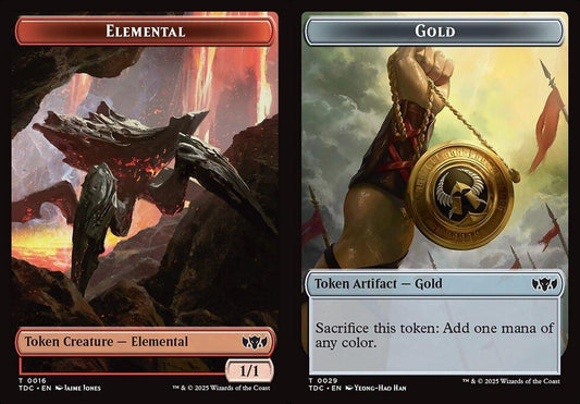 Elemental (0016) // Gold (0029) Double-Sided Token