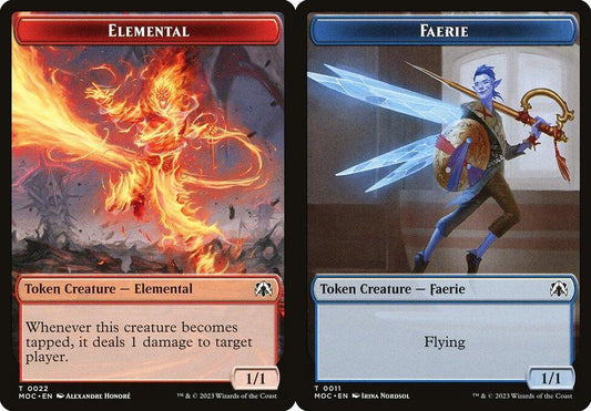 Elemental (0022) // Faerie (0011) Double-Sided Token