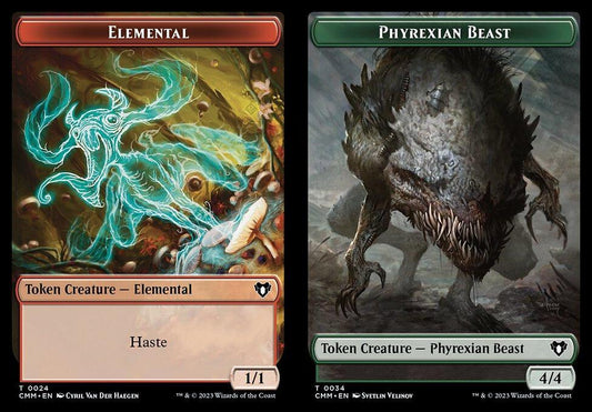 Elemental (0024) // Phyrexian Beast (0034) Double-Sided Token