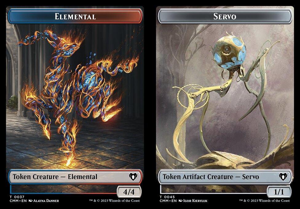 Elemental (0037) // Servo (0045) Double-Sided Token - Foil