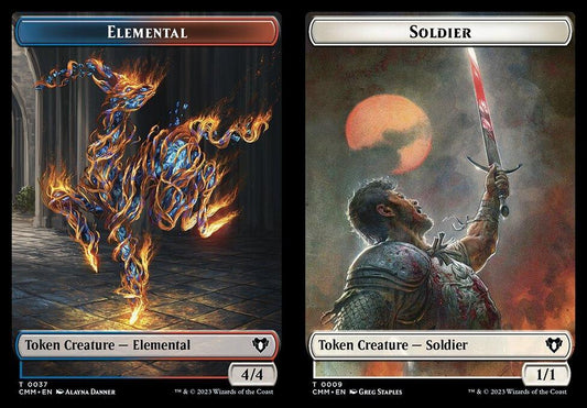 Elemental (0037) // Soldier (0009) Double-Sided Token