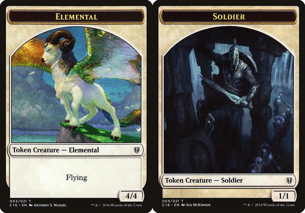 Elemental (003) // Soldier (005) Double-Sided Token