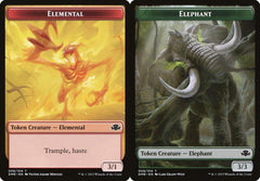 Elemental (006) // Elephant (009) Double-Sided Token - Foil
