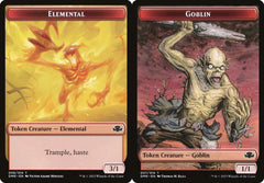 Elemental (006) // Goblin (007) Double-Sided Token - Foil