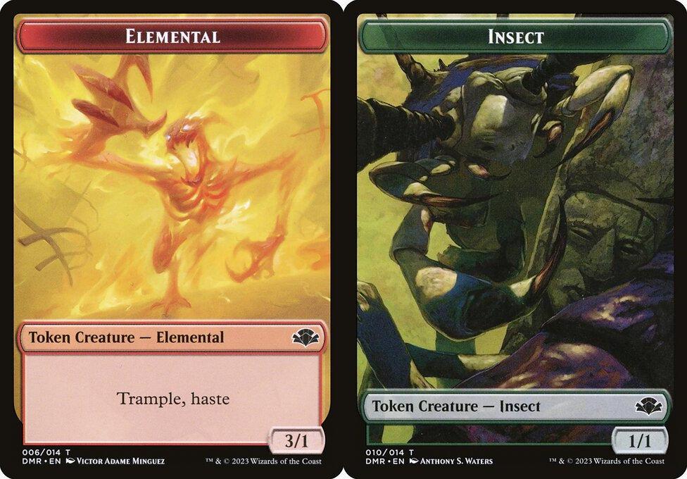 Elemental (006) // Insect (010) Double-Sided Token - Foil