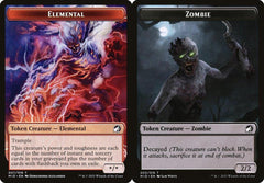 Elemental (007) // Zombie (005) Double-Sided Token - Foil