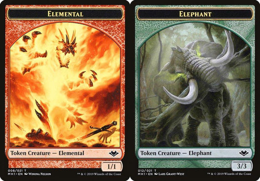 Elemental (008) // Elephant (012) Double-Sided Token