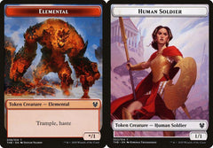 Elemental (008) // Human Soldier (002) Double-Sided Token - Foil
