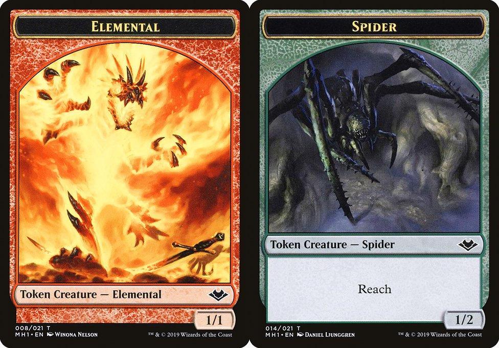 Elemental (008) // Spider (014) Double-Sided Token