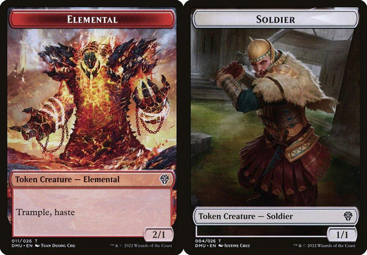 Elemental (011) // Soldier (004) Double-Sided Token - Foil