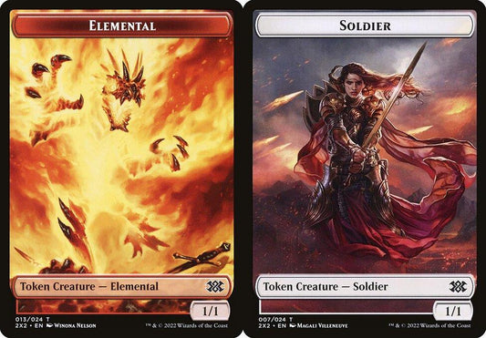 Elemental (013) // Soldier (007) Double-Sided Token - Foil