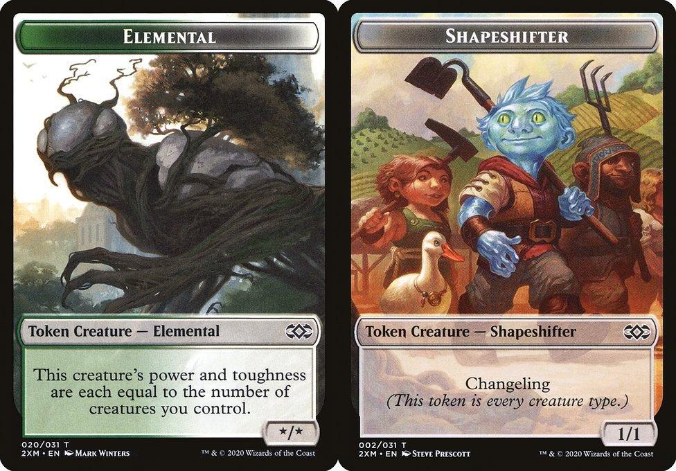 Elemental (020) // Shapeshifter (002) Double-Sided Token - Foil