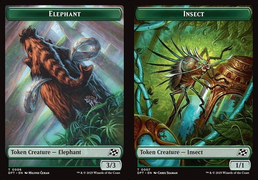 Elephant (0006) // Insect (0007) Double-Sided Token