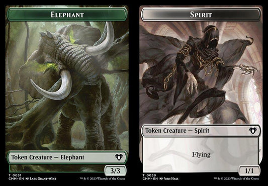 Elephant (0031) // Spirit (0039) Double-Sided Token - Foil