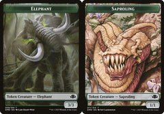 Elephant (009) // Saproling (011) Double-Sided Token - Foil