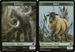 Elephant (009) // Sheep (012) Double-Sided Token - Foil