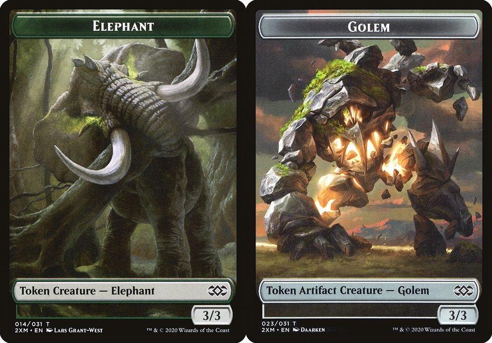 Elephant (014) // Golem (023) Double-Sided Token - Foil