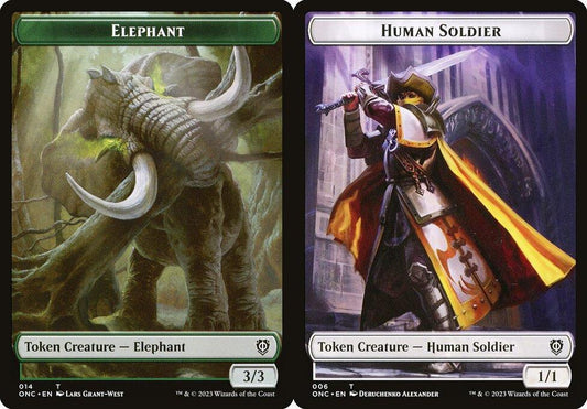 Elephant (014) // Human Soldier (006) Double-Sided Token