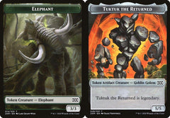 Elephant (014) // Tuktuk the Returned (028) Double-Sided Token - Foil