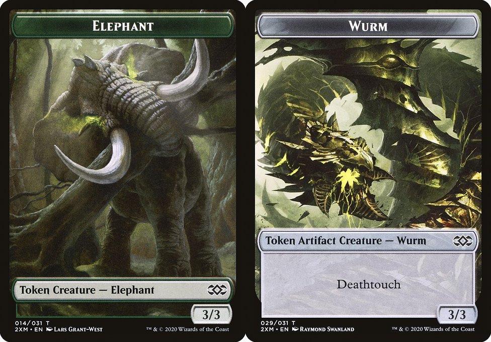 Elephant (014) // Wurm (029) Double-Sided Token (029) - Foil