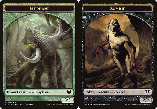 Elephant (014) // Zombie (008) Double-Sided Token