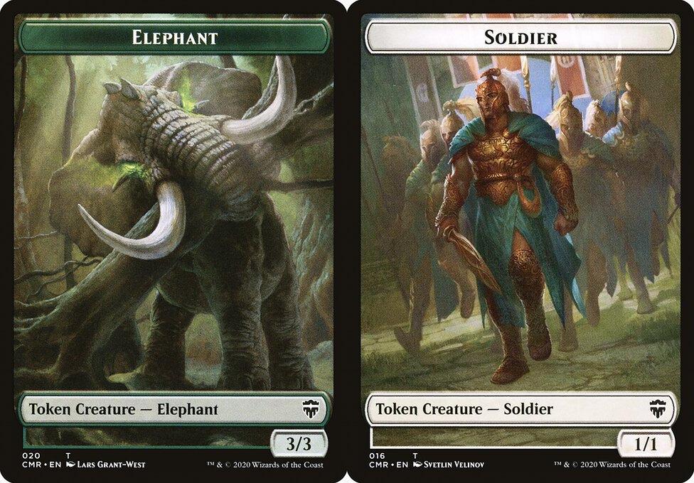 Elephant (020) // Soldier (016) Double-Sided Token