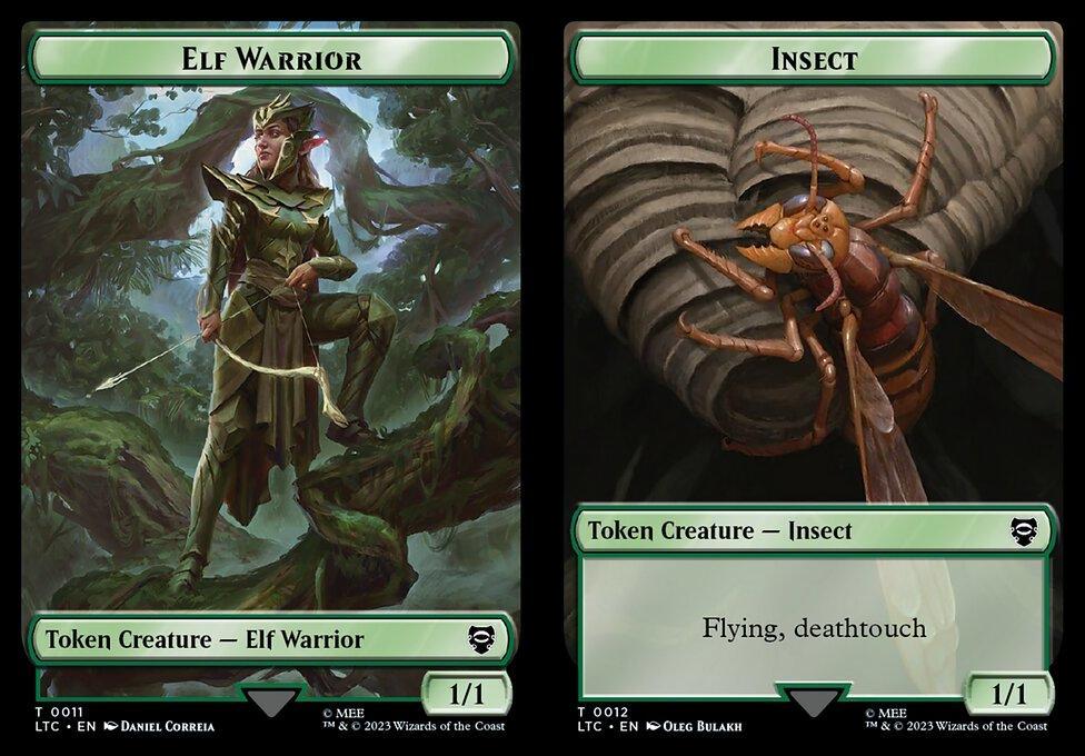 Elf Warrior (0011) // Insect (0012) Double-Sided Token