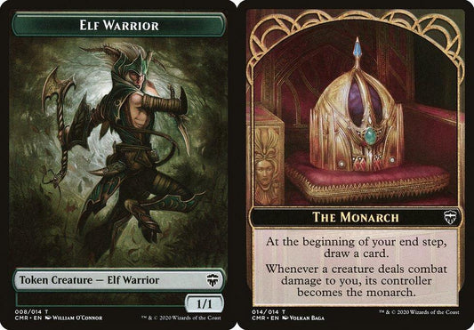 Elf Warrior (008) // The Monarch (014) Double-Sided Token - Foil