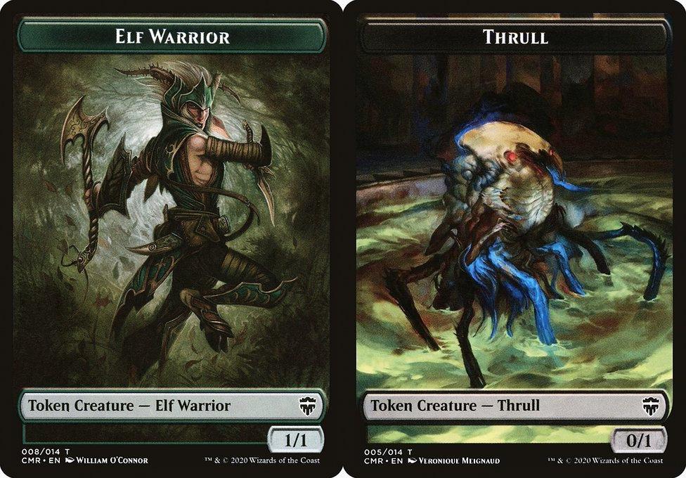 Elf Warrior (008) // Thrull (005) Double-Sided Token - Foil