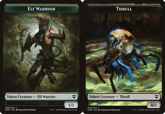 Elf Warrior (008) // Thrull (005) Double-Sided Token - Foil