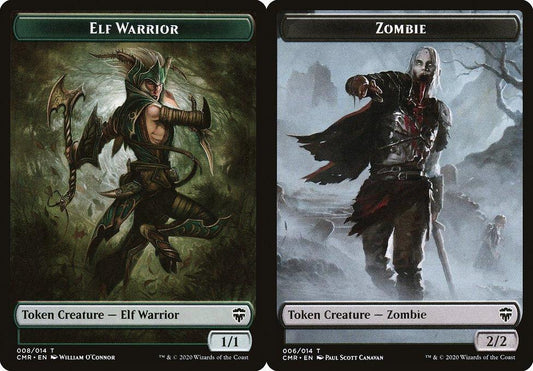 Elf Warrior (008) // Zombie (006) Double-Sided Token - Foil