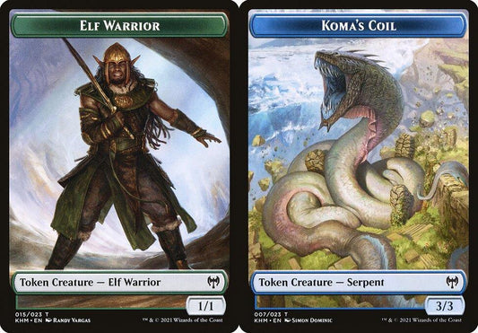Elf Warrior (015) // Koma's Coil (007) Double-Sided Token - Foil